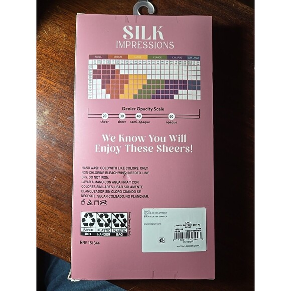 2 Silk Impressions 3XL Hose High Waisted Light Support Sheer Beige 20 Denier - Picture 2 of 2